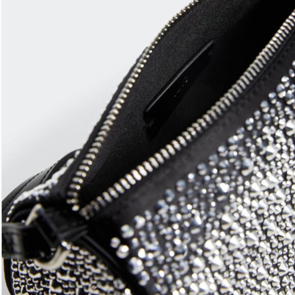 Mango Rhinestone Embellished Black Purse - Picture 3 of 5
